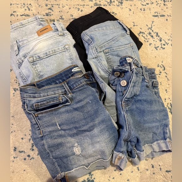 Four pairs of shorts one pair of jeans size 10-12 girls - Picture 1 of 3